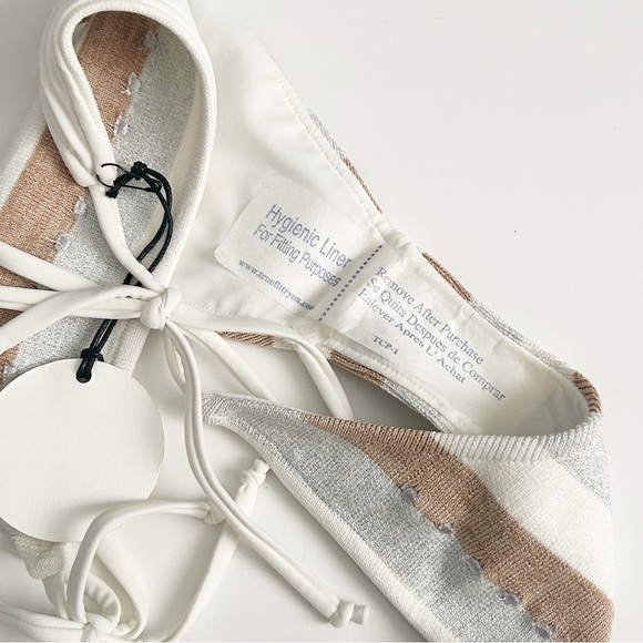 Tularosa Cream Bikini Bottom with Side Ties - Picture 7 of 7